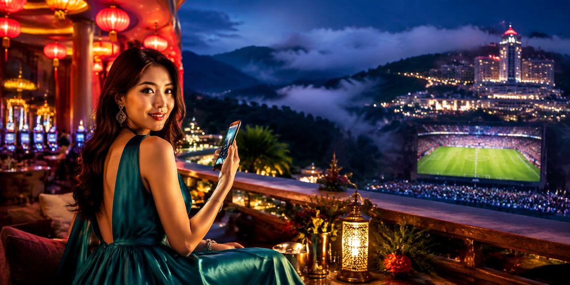 Virtual football betting atmosphere on a Malaysia digital platform styled after Genting Highlands