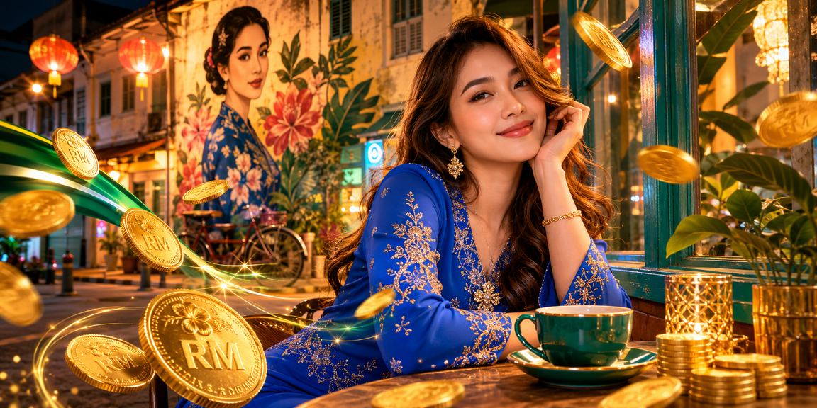 Suasana hiburan kasino dan pertaruhan sukan di Penang dengan pakaian tradisional baju kurung